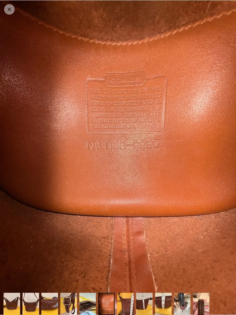 Vintage Coach Janice Leather Crossbody Bag